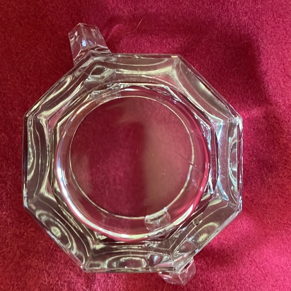 Antique Octagon Panel Pressed Glass Two Handle Sugar Bowl - Picture 3 of 5